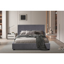 ROTIN, lit - simili cuir - sommier inclus - 2 tailles - 2 finitions