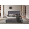 ROTIN, lit - simili cuir - sommier inclus - 2 tailles - 2 finitions
