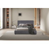 ROTIN, lit - simili cuir - sommier inclus - 2 tailles - 2 finitions