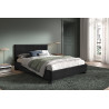 ROTIN, lit - simili cuir - sommier inclus - 2 tailles - 2 finitions