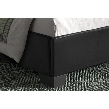 ROTIN, lit - simili cuir - sommier inclus - 2 tailles - 2 finitions