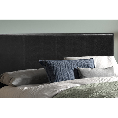 ROTIN, lit - simili cuir - sommier inclus - 2 tailles - 2 finitions