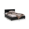 ROTIN, lit - simili cuir - sommier inclus - 2 tailles - 2 finitions