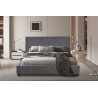 ROTIN, lit - simili cuir - sommier inclus - 2 tailles - 2 finitions