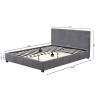 ROTIN, lit - simili cuir - sommier inclus - 2 tailles - 2 finitions