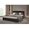 ROTIN, lit - simili cuir - sommier inclus - 2 tailles - 2 finitions