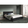 ROTIN, lit - simili cuir - sommier inclus - 2 tailles - 2 finitions