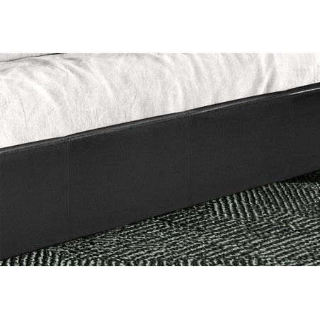 ROTIN, lit - simili cuir - sommier inclus - 2 tailles - 2 finitions