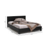 ROTIN, lit - simili cuir - sommier inclus - 2 tailles - 2 finitions