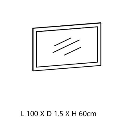 Miroir rectangulaire GREGORY 100x60 cm