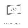 Miroir rectangulaire GREGORY 100x60 cm