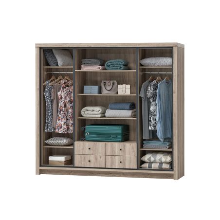Chambre adulte complète GREGORY avec lit 160 cm