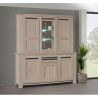 Buffet 2 corps MALAGA 6 portes 203 cm - Chêne et céramique grise - Girardeau