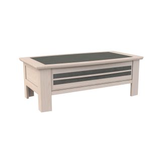 Table basse MALAGA 1 tiroir - Chêne et céramique grise - Girardeau