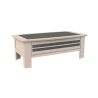 Table basse MALAGA 1 tiroir - Chêne et céramique grise - Girardeau