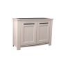 Buffet 2 portes MALAGA 147 cm - Chêne et céramique grise - Girardeau