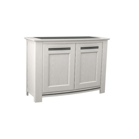 Buffet 2 portes MALAGA 147 cm - Chêne et céramique grise - Girardeau