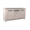 Buffet MALAGA 203 cm - Chêne et céramique grise - Girardeau
