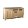 Buffet MALAGA 203 cm - Chêne et céramique grise - Girardeau