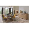 Buffet MALAGA 203 cm - Chêne et céramique grise - Girardeau