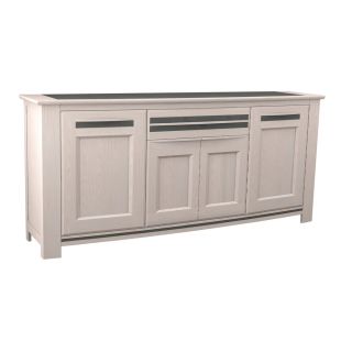 Buffet MALAGA 230 cm - Chêne et céramique grise - Girardeau