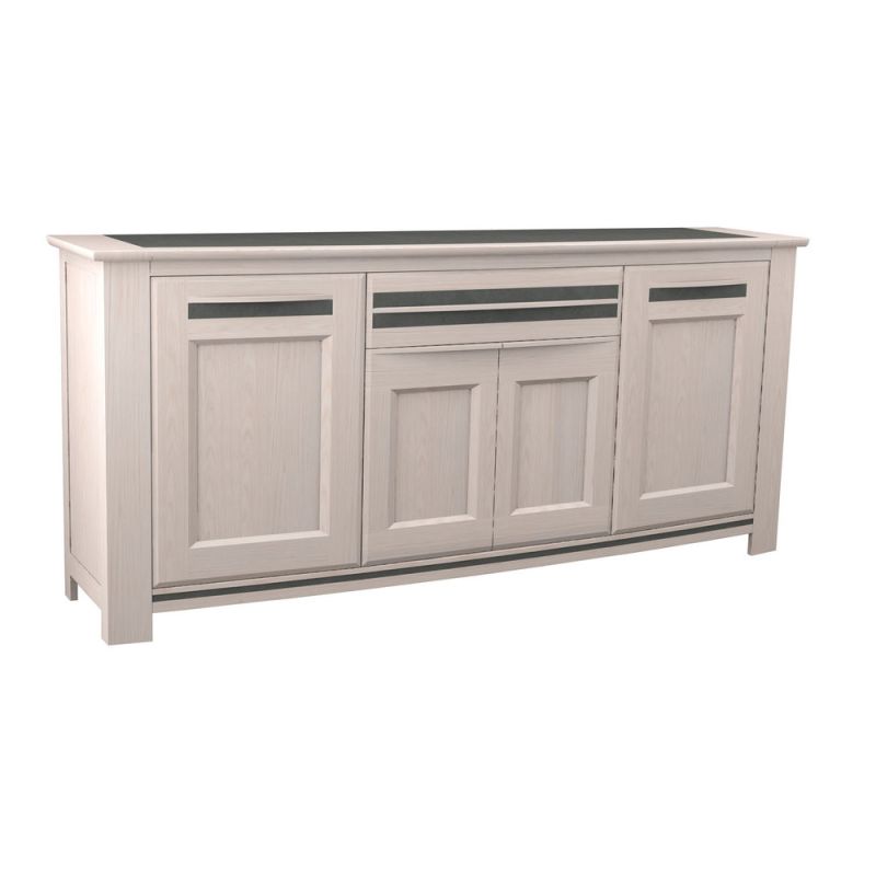 Buffet MALAGA 230 cm - Chêne et céramique grise - Girardeau