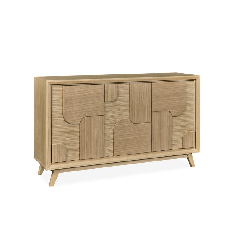 Buffet RIVAGE 170 cm - Chêne ton brut, décor gouge - Girardeau