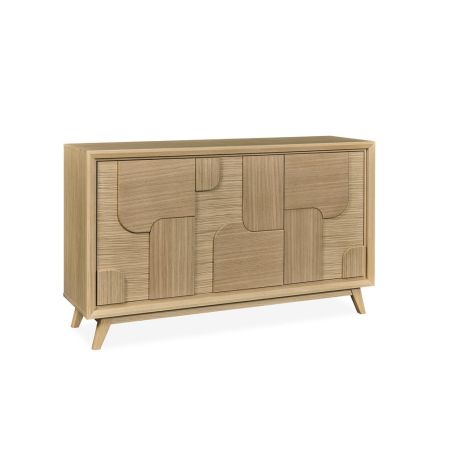Buffet RIVAGE 170 cm - Chêne ton brut, décor gouge - Girardeau