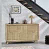 Buffet RIVAGE 170 cm - Chêne ton brut, décor gouge - Girardeau