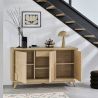 Buffet RIVAGE 170 cm - Chêne ton brut, décor gouge - Girardeau