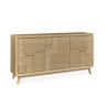 Buffet RIVAGE 195 cm - Chêne ton brut, décor gouge - Girardeau