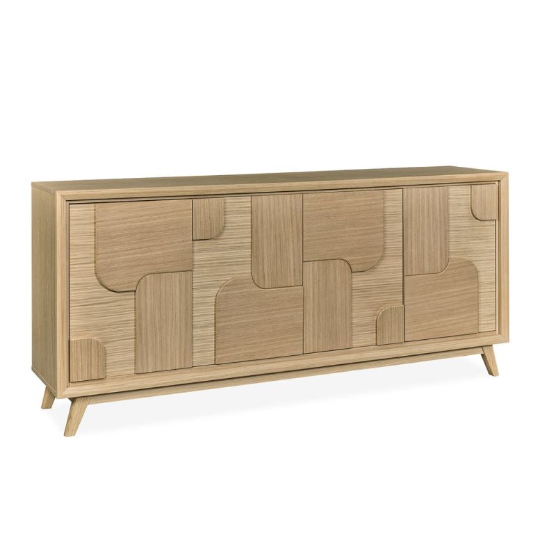 Buffet RIVAGE 224 cm - Chêne ton brut, décor gouge - Girardeau