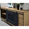 Buffet SUNSET 205 cm - Chêne et métal perforé - Girardeau