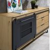 Buffet SUNSET 205 cm - Chêne et métal perforé - Girardeau