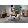 Buffet SUNSET 205 cm - Chêne et métal perforé - Girardeau