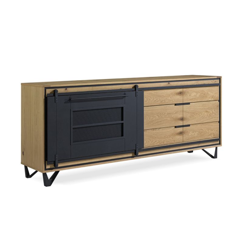 Buffet SUNSET 230 cm - Chêne et métal perforé - Girardeau