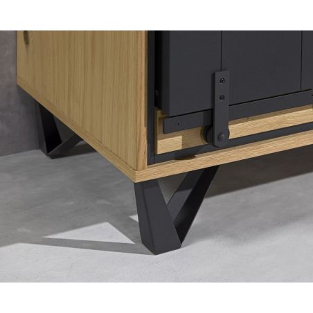 Buffet SUNSET 230 cm - Chêne et métal perforé - Girardeau