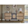 Buffet OMEGA 200 cm - Chêne et céramique grise veinée - Girardeau