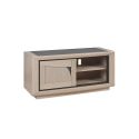 Meuble TV FARO 120 cm - Chêne et céramique grise - Girardeau