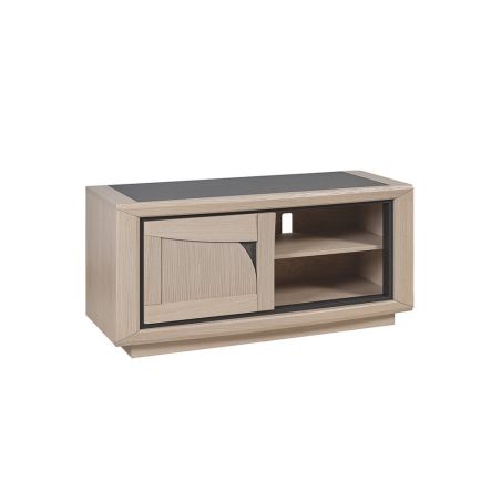 Meuble TV FARO 120 cm - Chêne et céramique grise - Girardeau