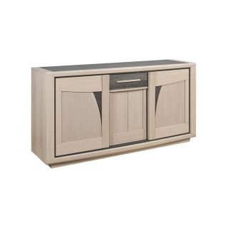 Buffet FARO 190 cm - Chêne et céramique grise - Girardeau