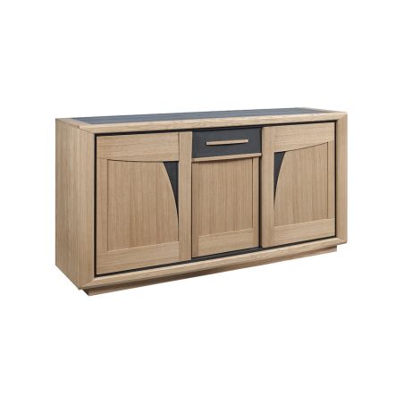Buffet FARO 190 cm - Chêne et céramique grise - Girardeau
