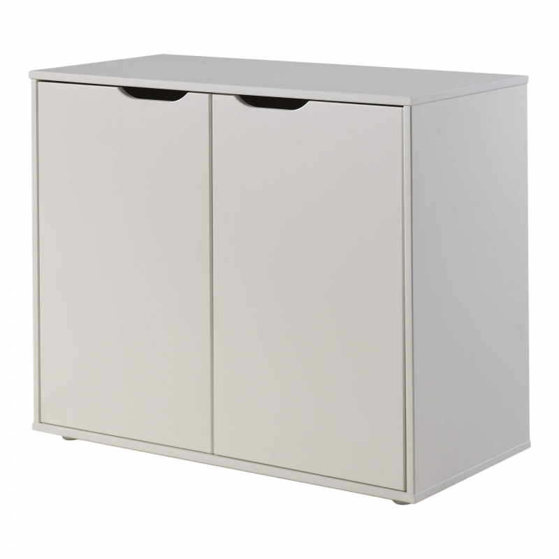 Commode Piny blanc à 2 portes pour lit enfant 85 cm 
