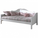 Lit-banquette Adora 90x200 cm blanc laqué