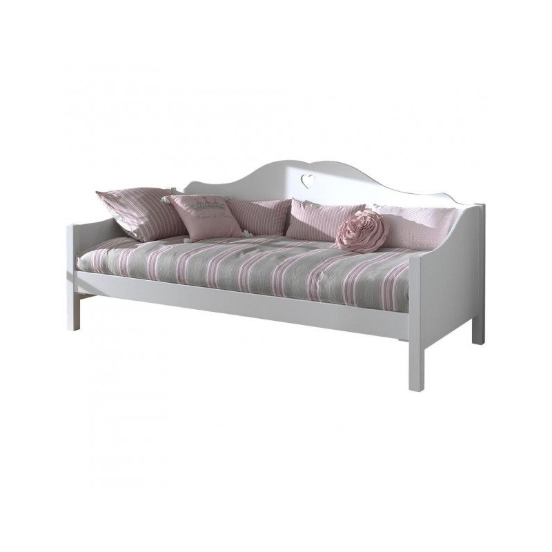 Lit-banquette Adora 90x200 cm blanc laqué
