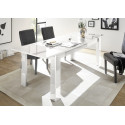 Table à allonge VENEZIA BLANC 137(+48)/90 cm