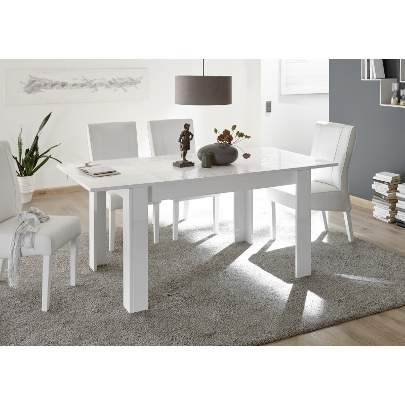 Table à allonge CARO BLANC 137(+48)/90 cm