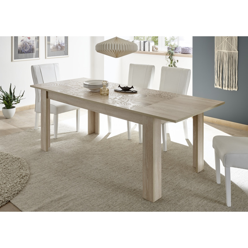 Table à allonge CARO CHENE 137(+48)/90 cm