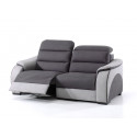Canapé 3 places 199 cm en tissu DUERO avec 2 relax électriques
