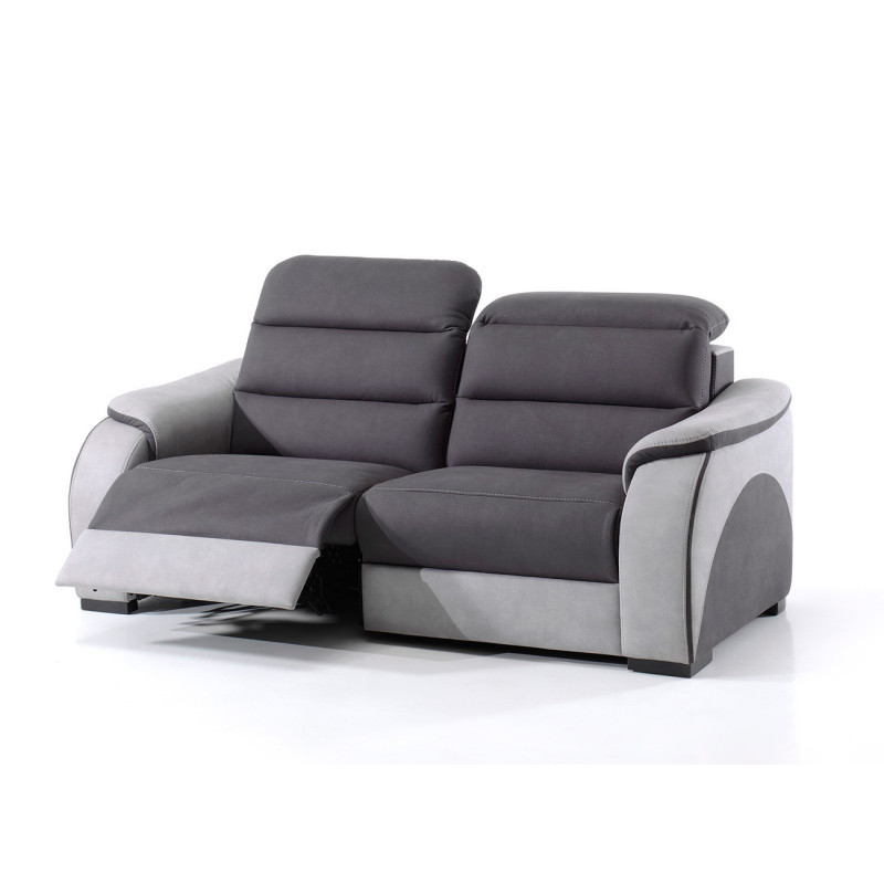 Canapé 3 places 199 cm en tissu DUERO avec 2 relax électriques